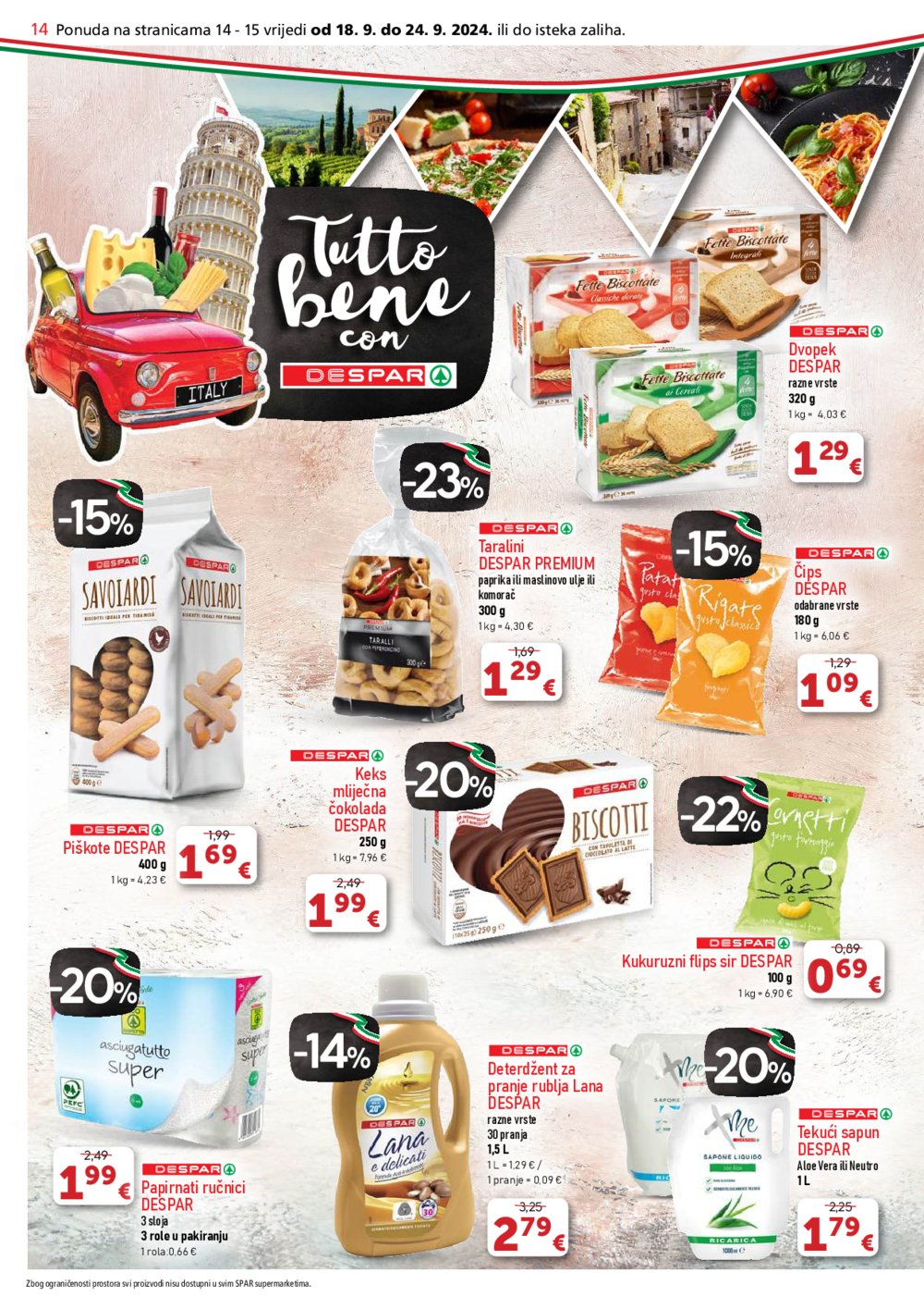 SPAR katalog Akcija 18.09.-24.09.2024.