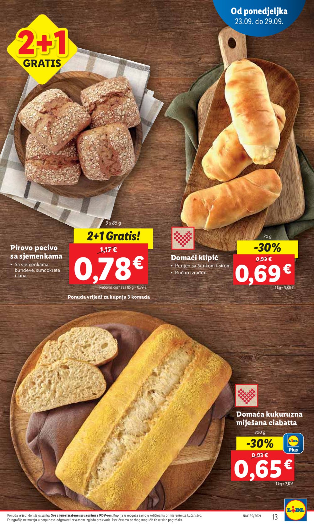 Lidl super ponuda od Ponedjeljka 23.09.-29.09.2024.