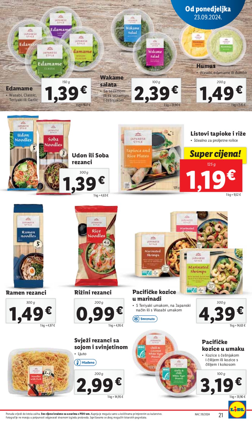 Lidl super ponuda od Ponedjeljka 23.09.-29.09.2024.