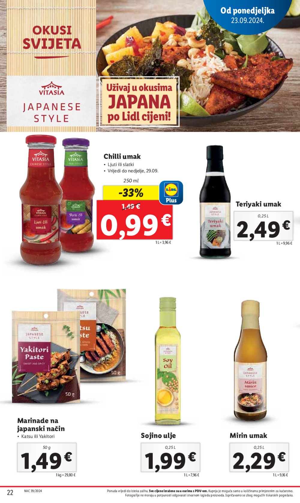 Lidl super ponuda od Ponedjeljka 23.09.-29.09.2024.