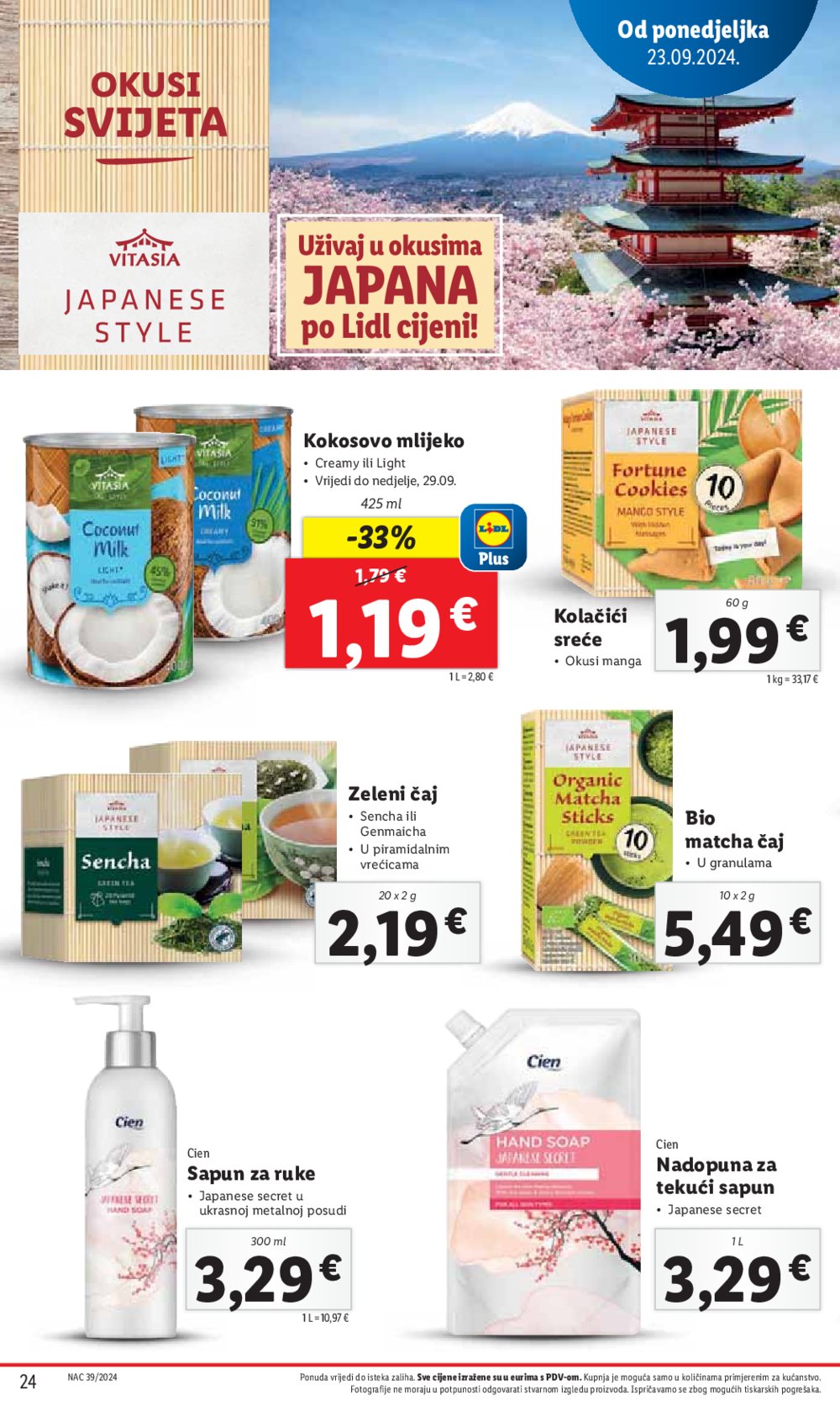 Lidl super ponuda od Ponedjeljka 23.09.-29.09.2024.