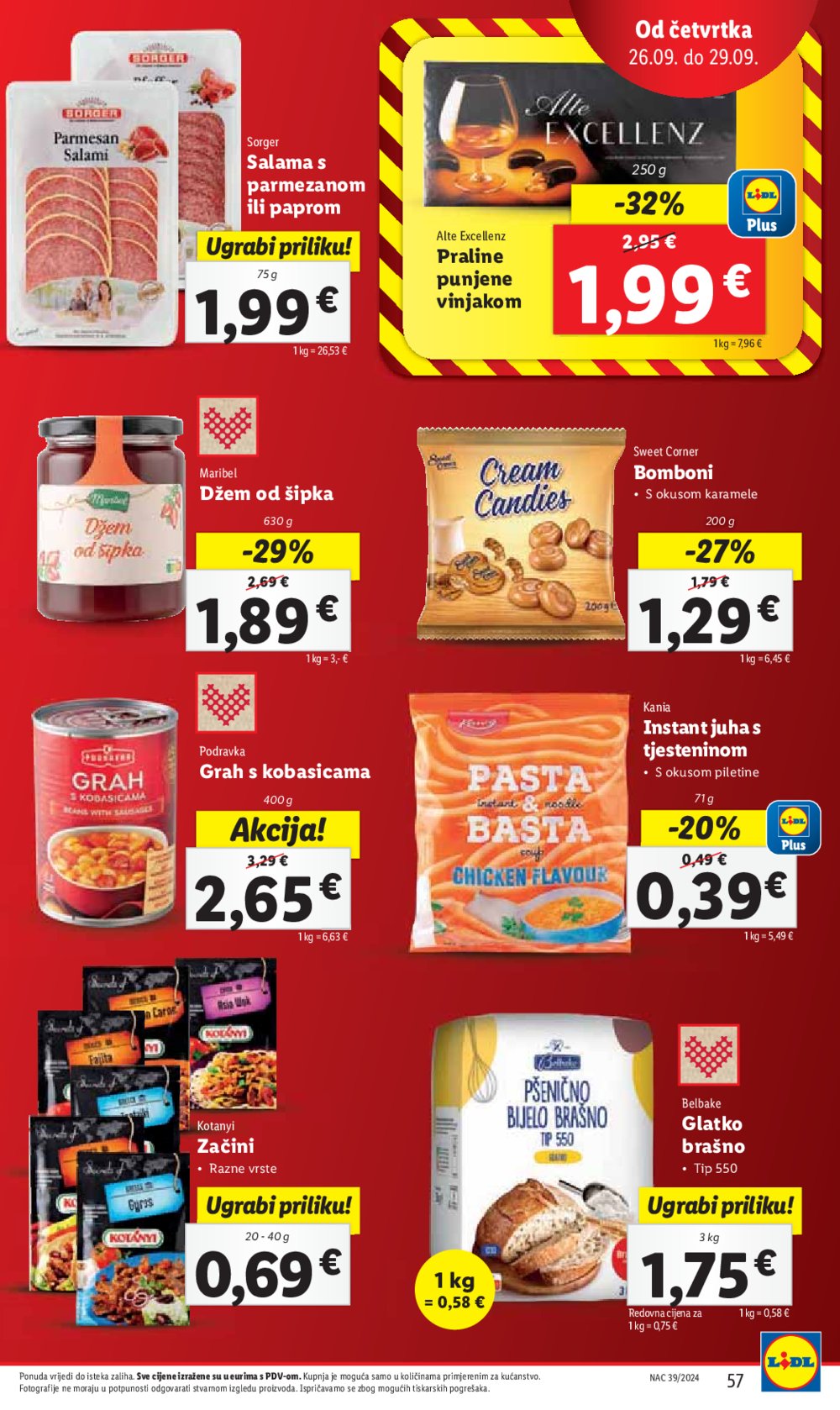 Lidl super ponuda od Ponedjeljka 23.09.-29.09.2024.