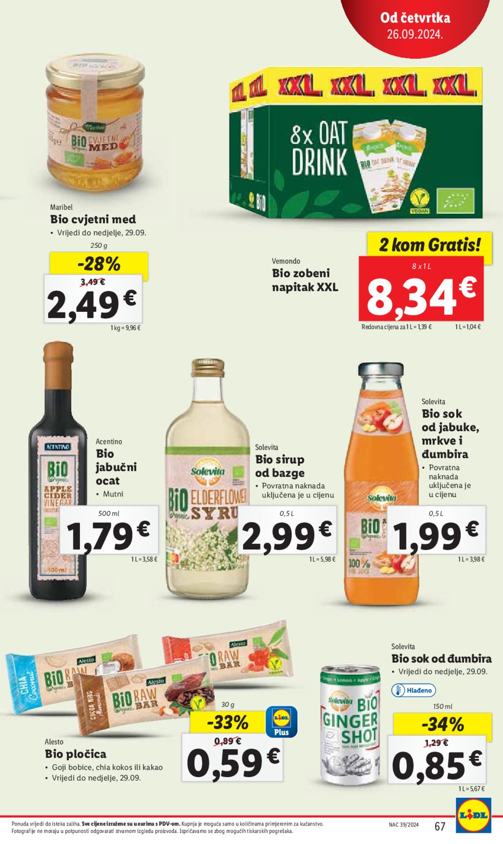 Lidl super ponuda od Ponedjeljka 23.09.-29.09.2024.