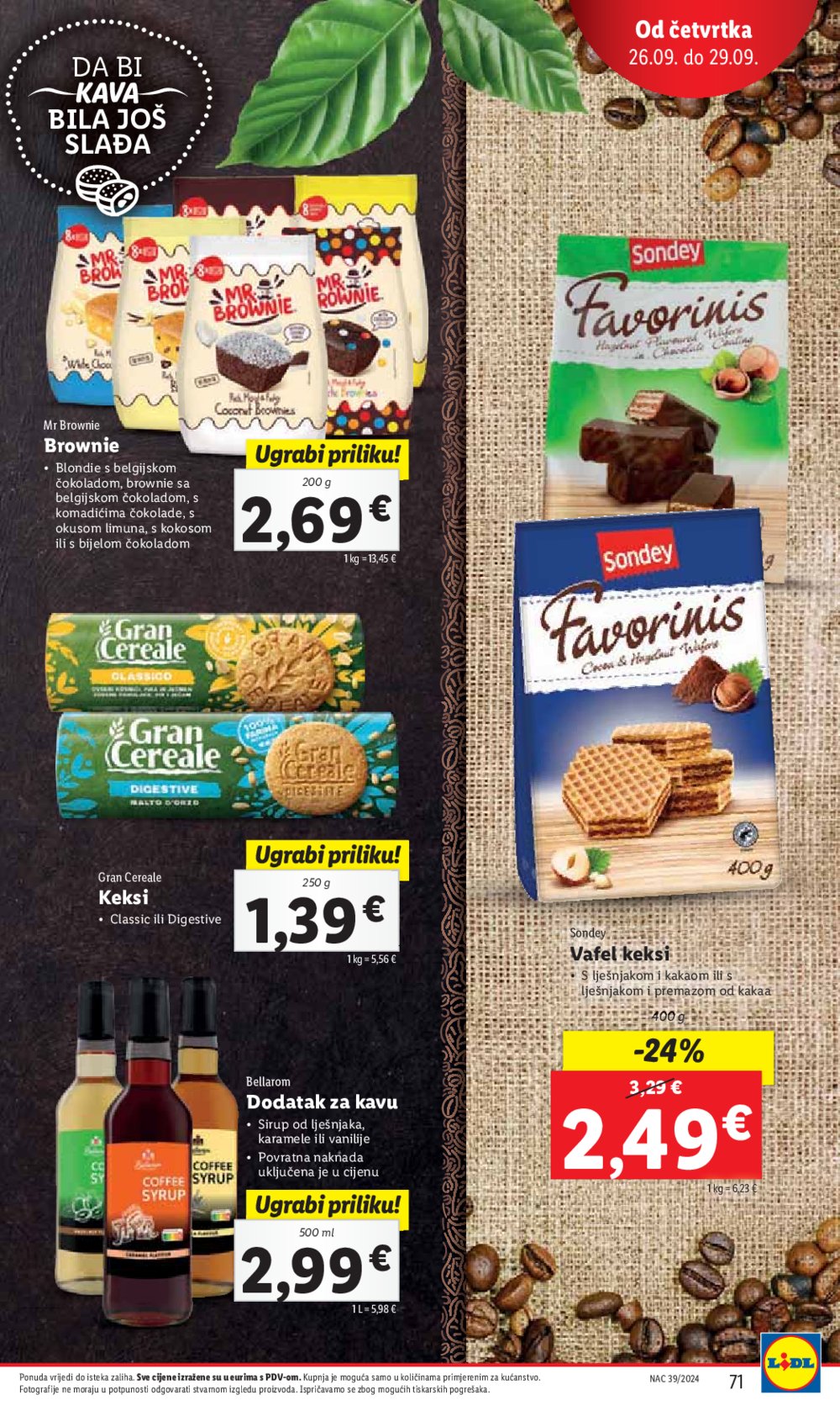 Lidl super ponuda od Ponedjeljka 23.09.-29.09.2024.