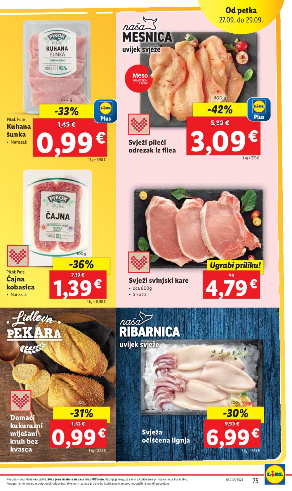 Lidl super ponuda od Ponedjeljka 23.09.-29.09.2024.