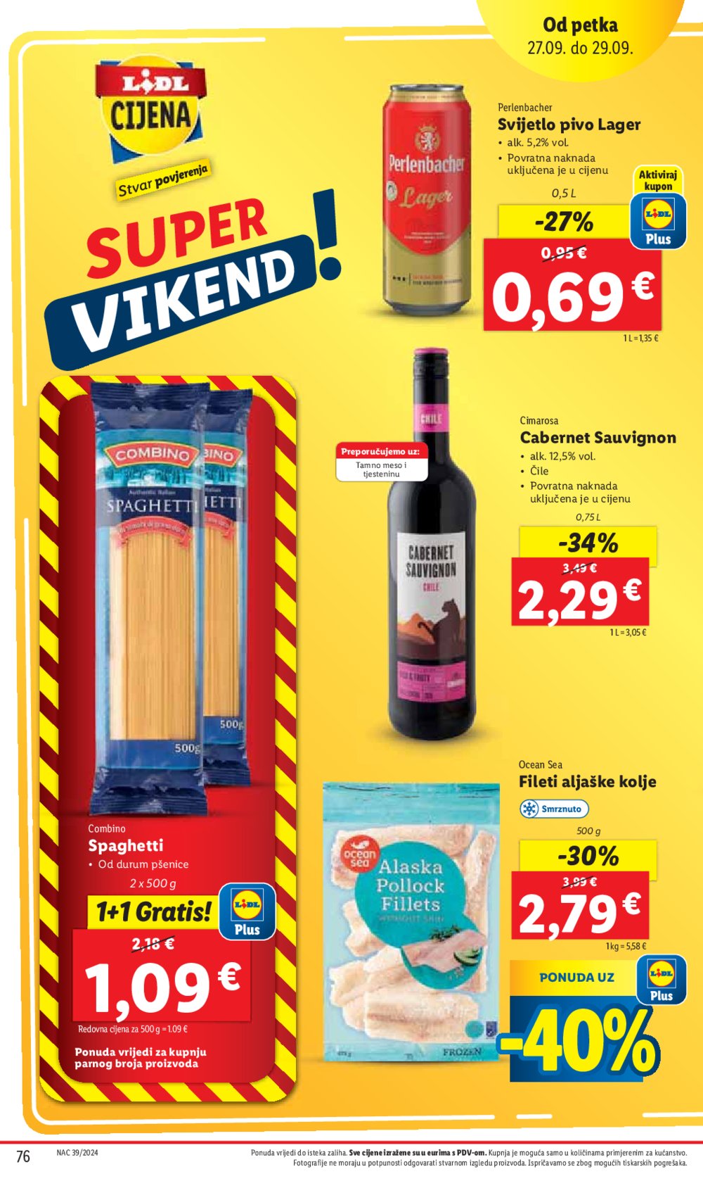 Lidl super ponuda od Ponedjeljka 23.09.-29.09.2024.