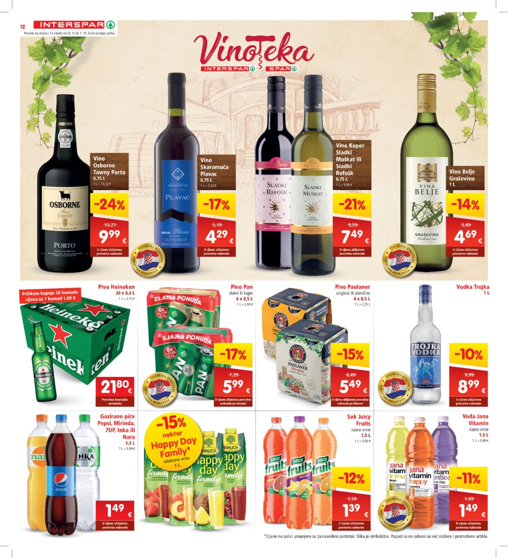 INTERSPAR katalog Akcija 25.09.-01.10.2024.