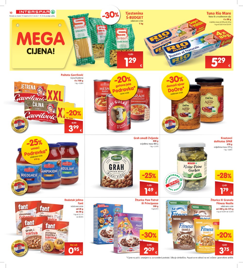 INTERSPAR katalog Akcija 25.09.-01.10.2024.