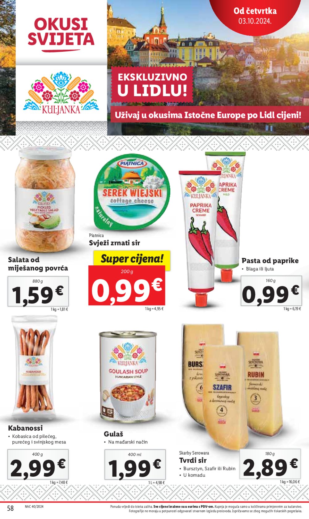 Lidl Super ponuda od ponedjeljka 30.09.-06.10.2024.