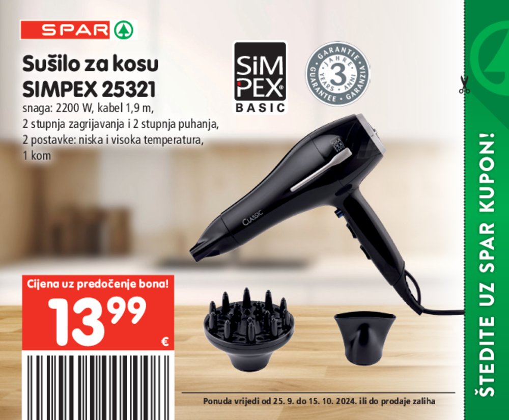 SPAR katalog pogodnosti 25.09.-15.10.2024..