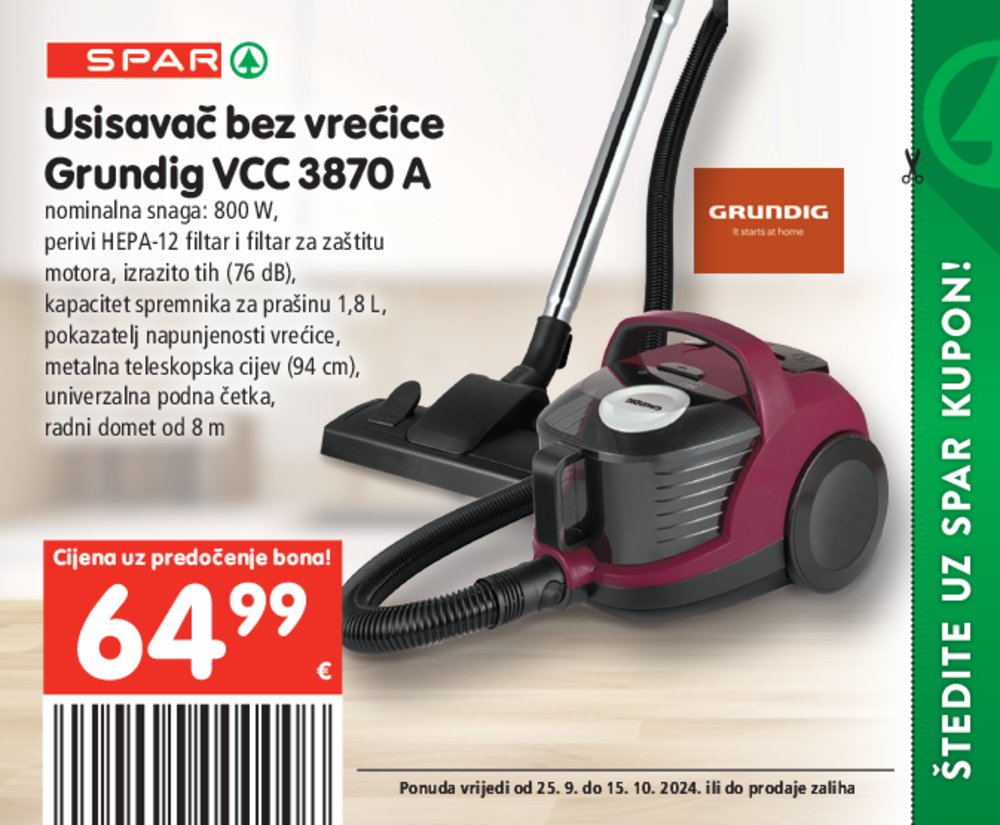 SPAR katalog pogodnosti 25.09.-15.10.2024..