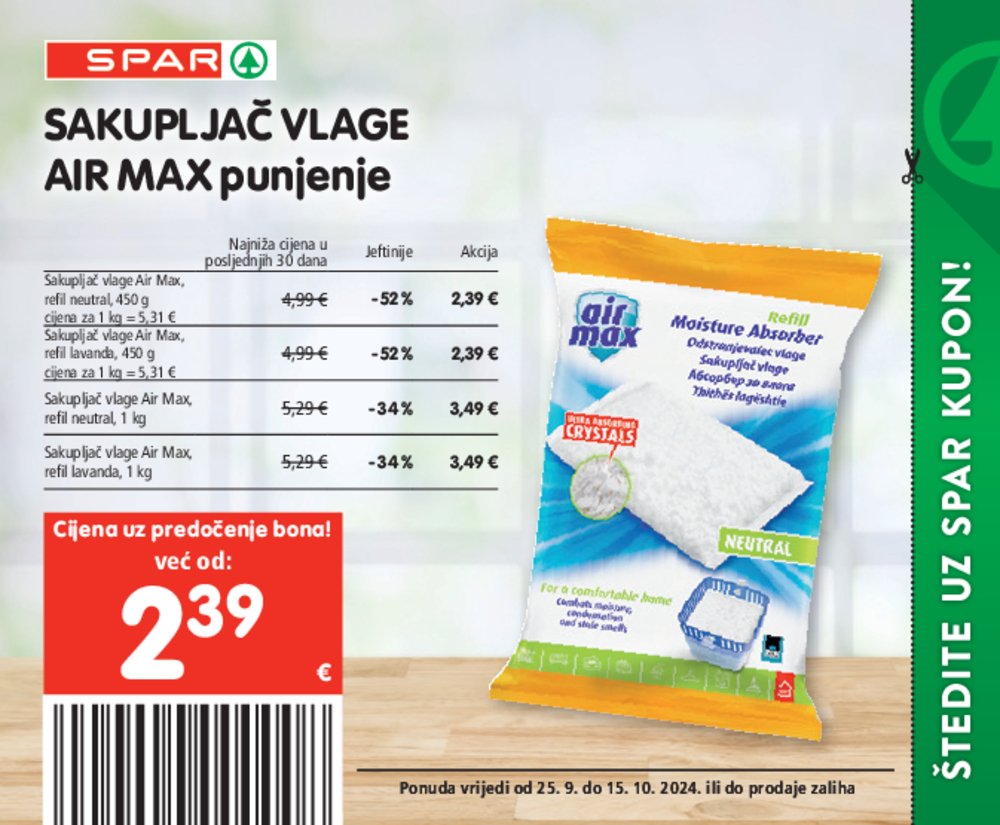 SPAR katalog pogodnosti 25.09.-15.10.2024..