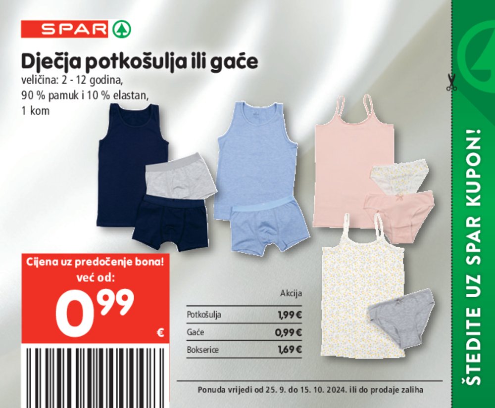 SPAR katalog pogodnosti 25.09.-15.10.2024..