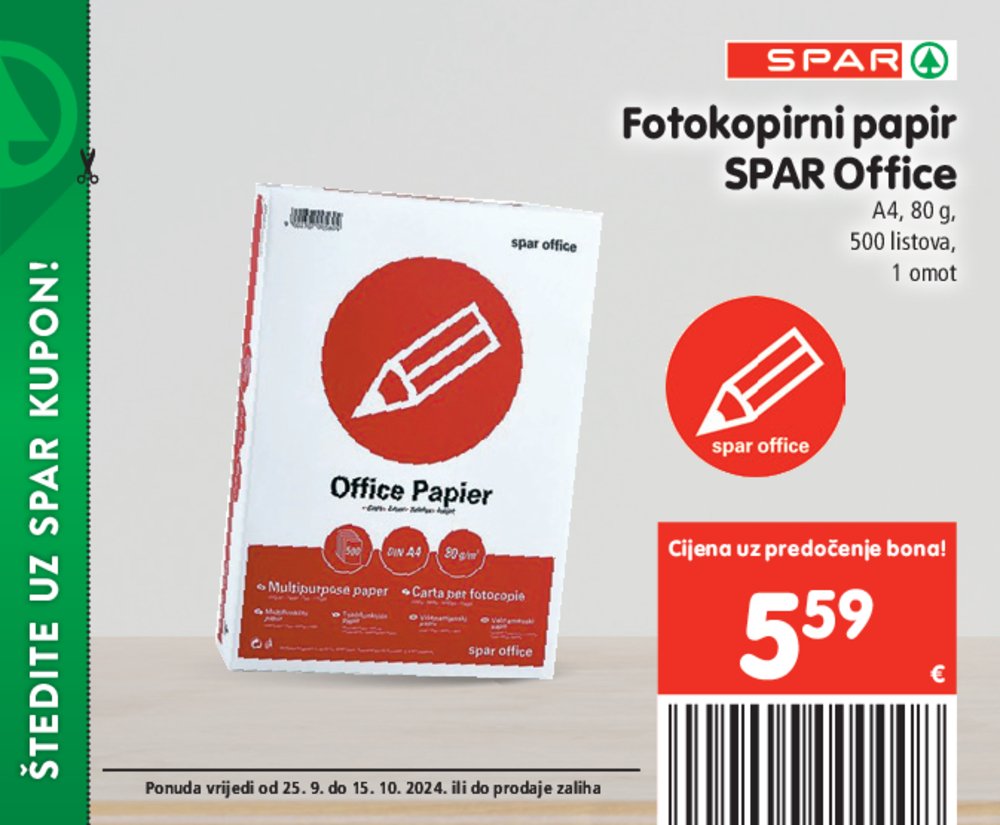 SPAR katalog pogodnosti 25.09.-15.10.2024..