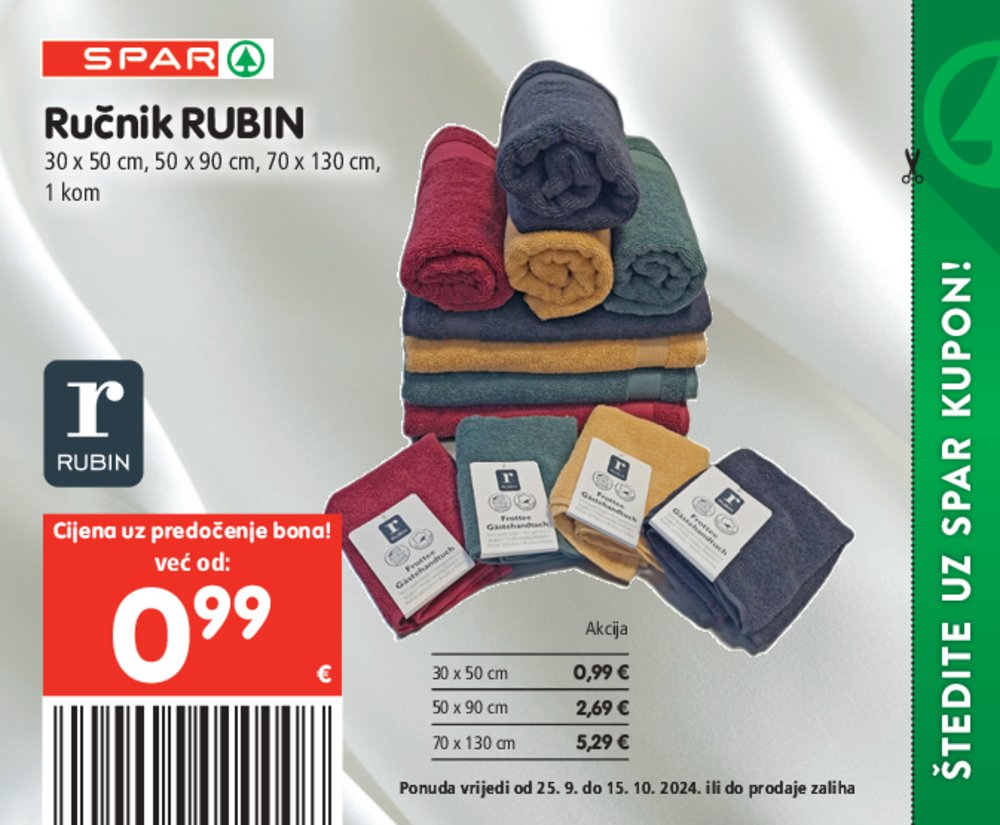 SPAR katalog pogodnosti 25.09.-15.10.2024..