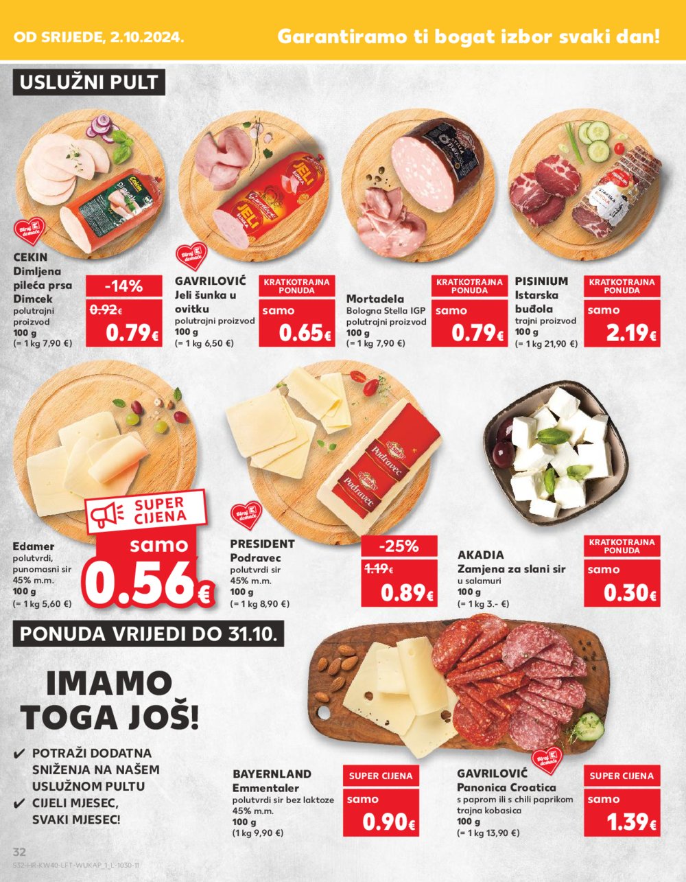 Kaufland katalog Akcija 02.10.-08.10.2024. Odabrane poslovnice