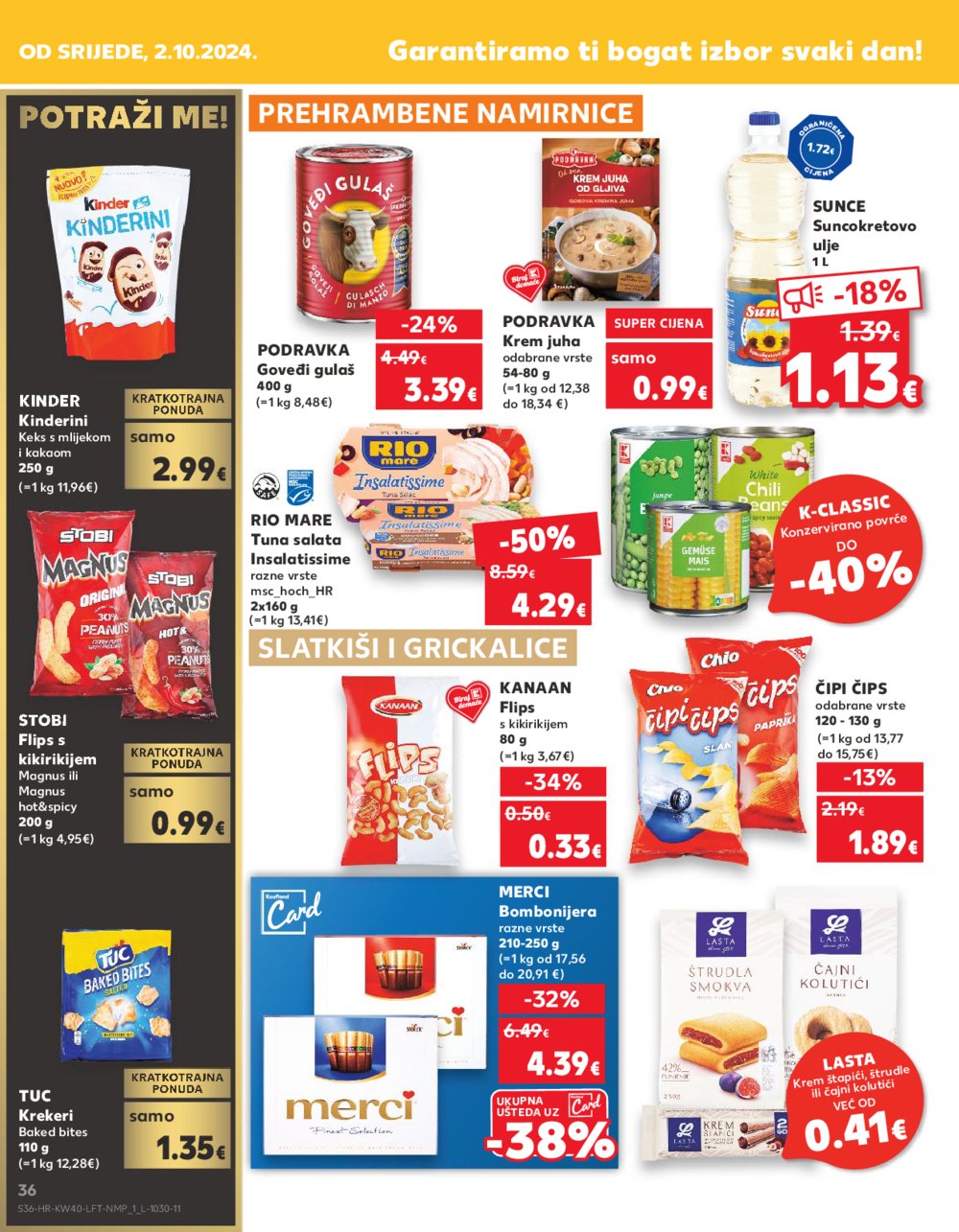 Kaufland katalog Akcija 02.10.-08.10.2024. Odabrane poslovnice