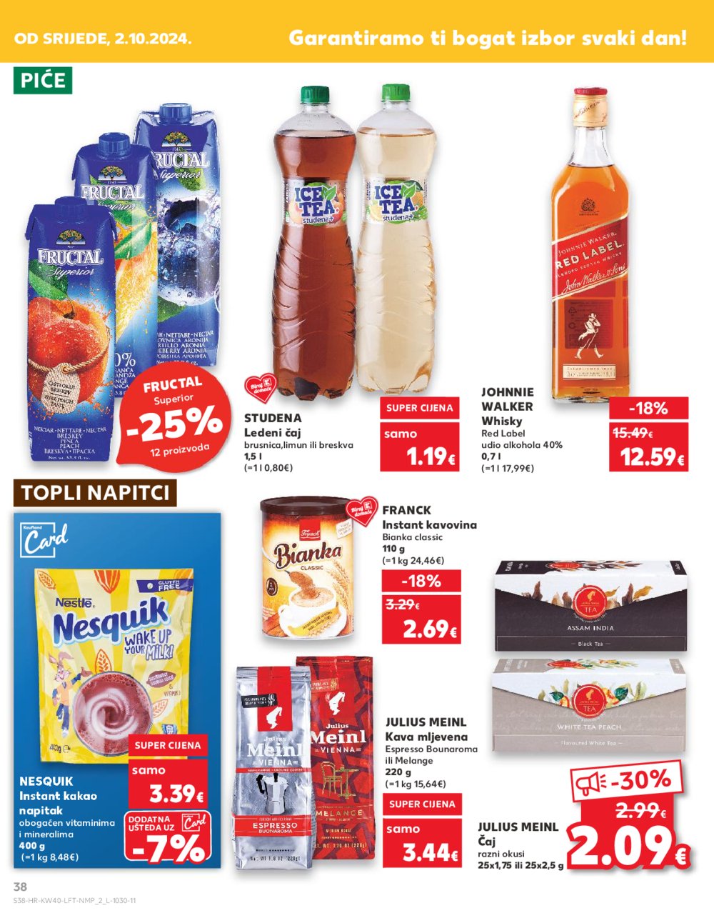 Kaufland katalog Akcija 02.10.-08.10.2024. Odabrane poslovnice