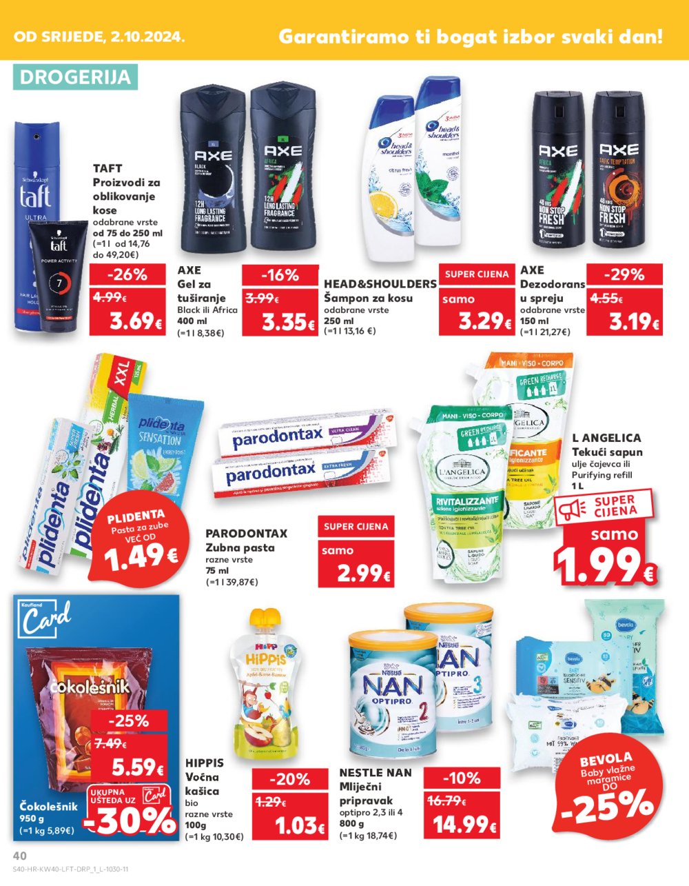 Kaufland katalog Akcija 02.10.-08.10.2024. Odabrane poslovnice