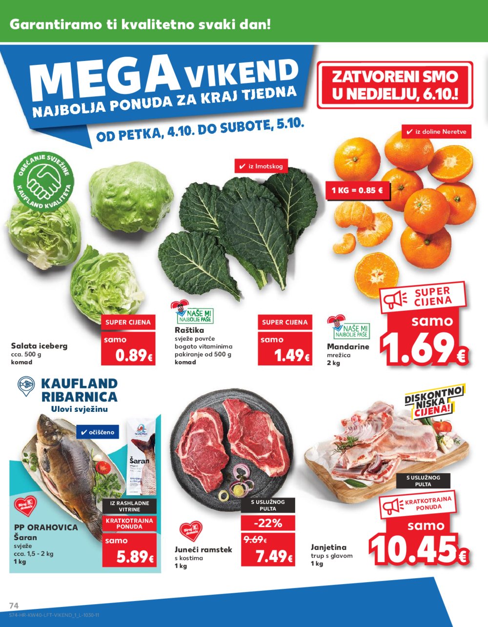 Kaufland katalog Akcija 02.10.-08.10.2024. Odabrane poslovnice