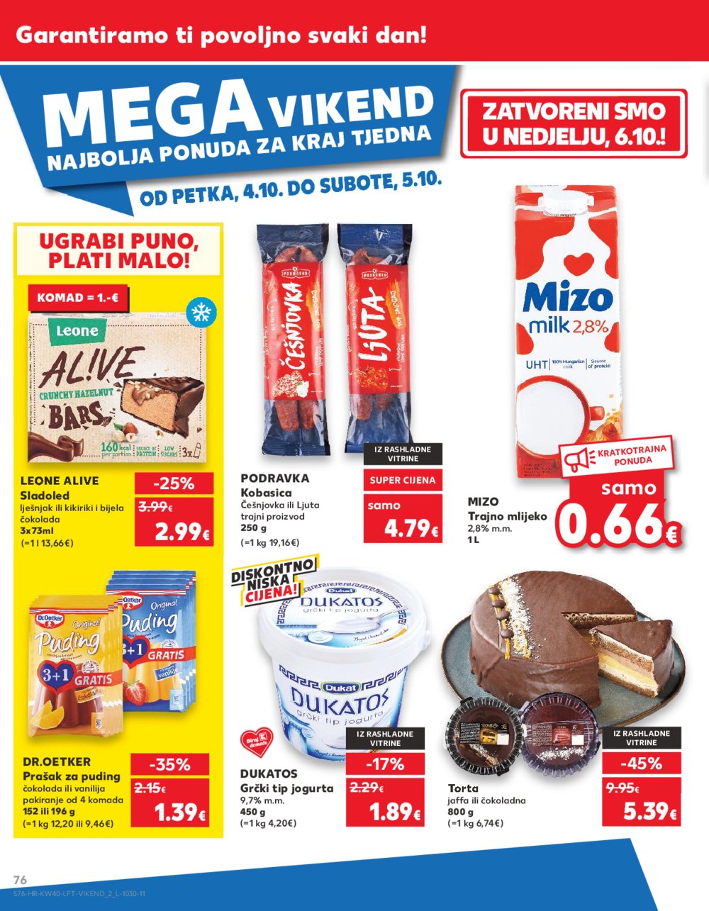 Kaufland katalog Akcija 02.10.-08.10.2024. Odabrane poslovnice