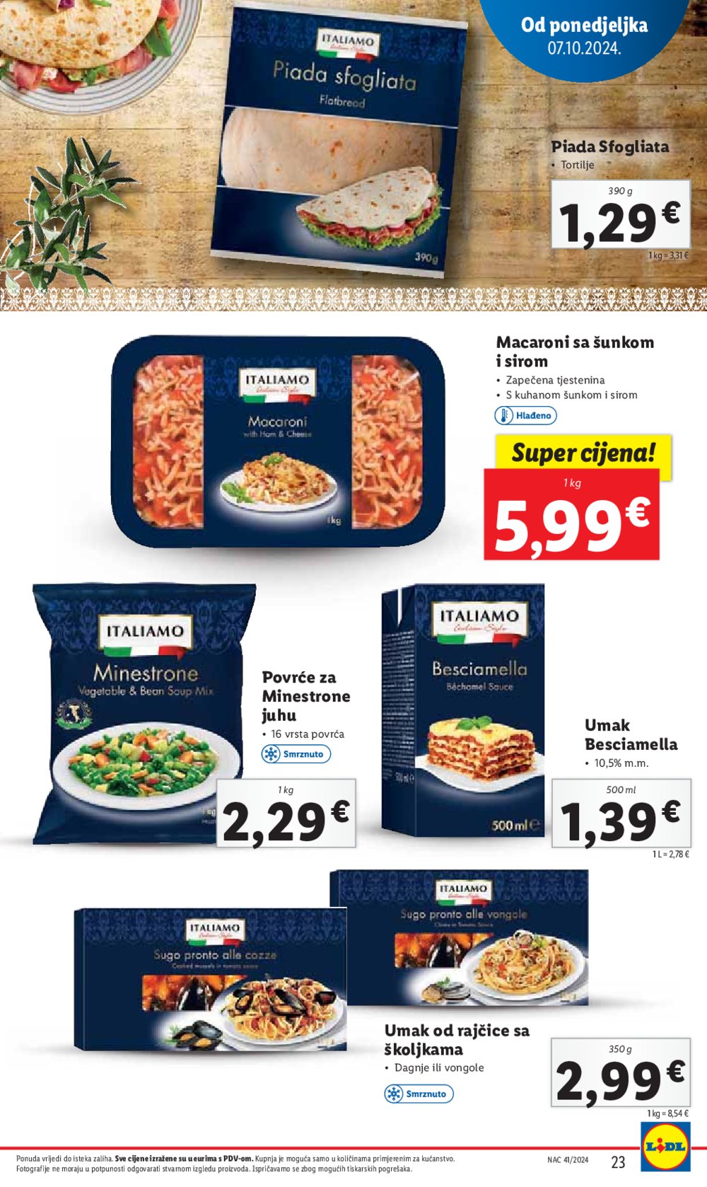 Lidl katalog Super ponuda od ponedjeljka 07.10.-13.10.2024.