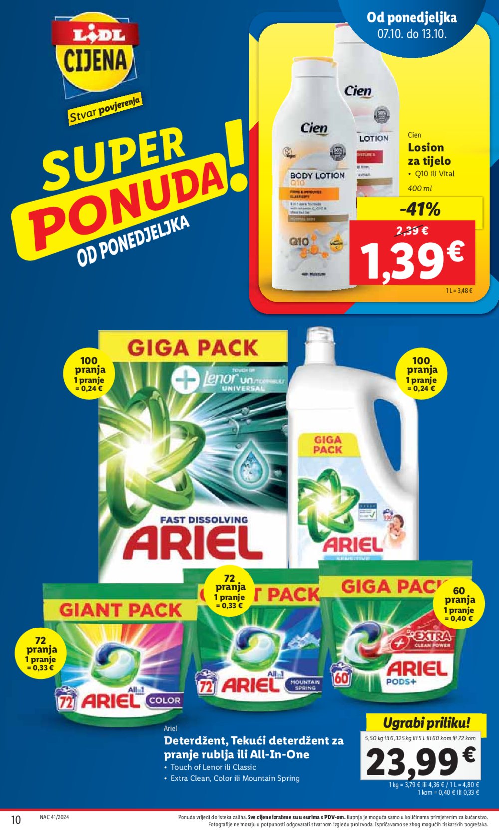 Lidl katalog Super ponuda od ponedjeljka 07.10.-13.10.2024.