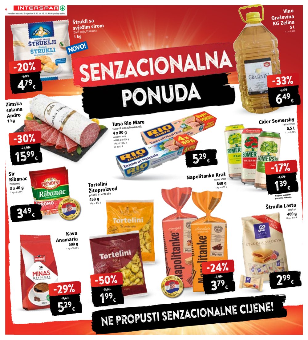 INTERSPAR katalog Akcija 09.10.-15.10.2024.