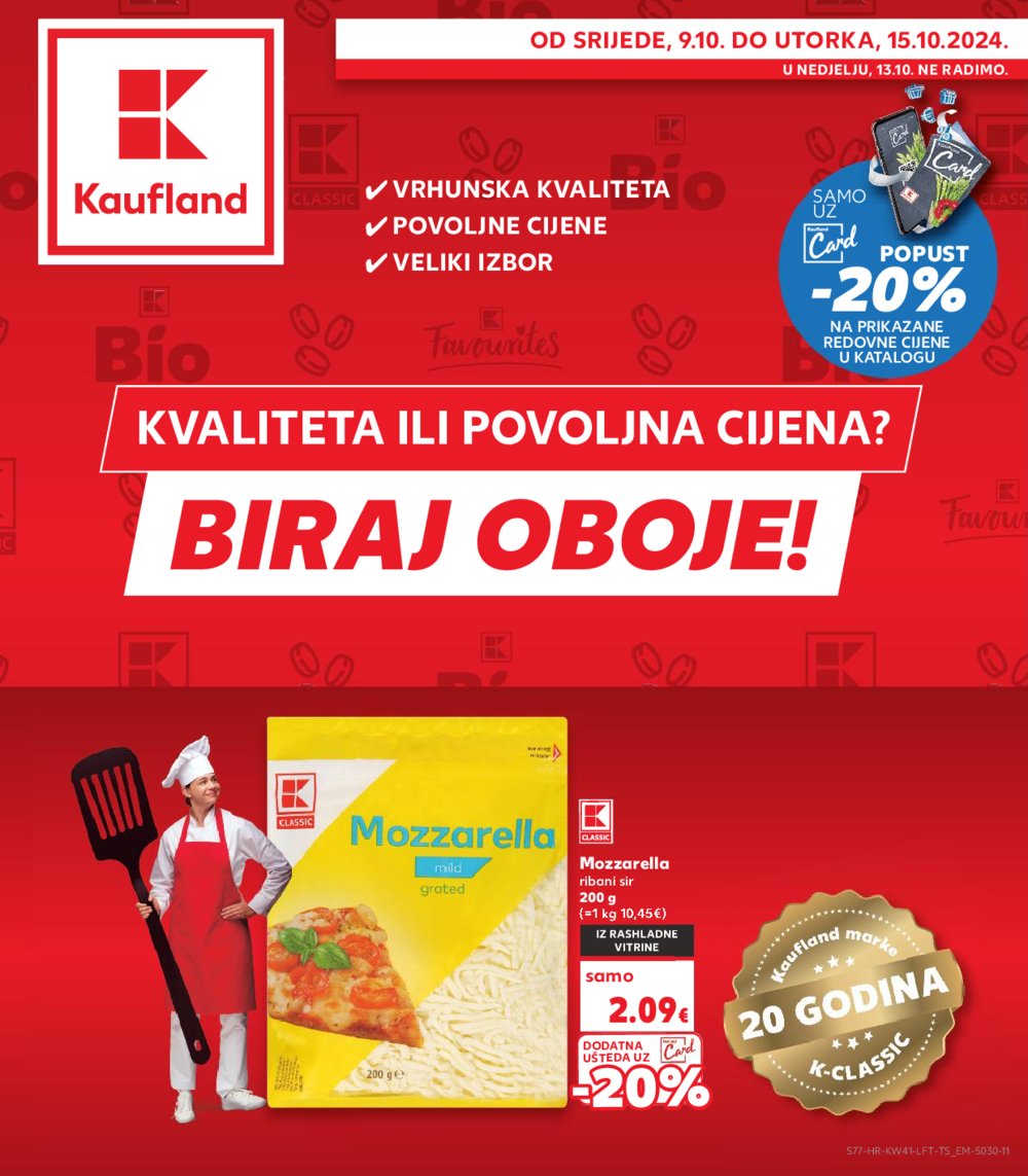 Kaufland katalog Akcija 09.10.-15.10.2024. Dugo Selo i Virovitica