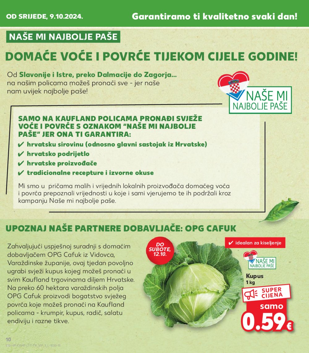 Kaufland katalog Akcija 09.10.-15.10.2024. Dugo Selo i Virovitica