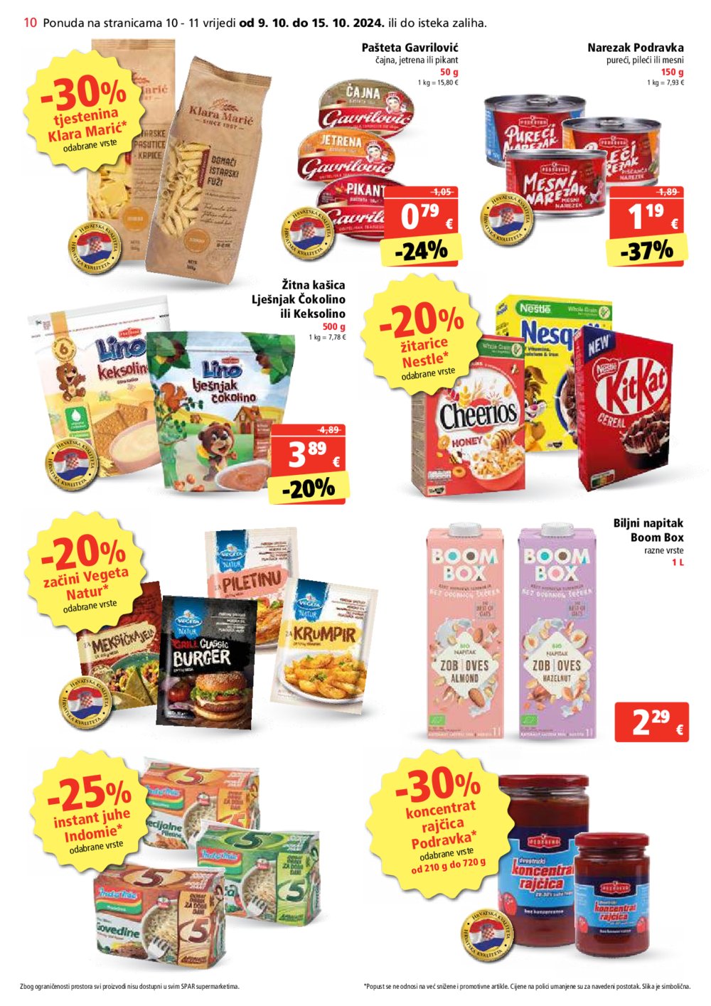 SPAR katalog Akcija 09.10.-15.10.2024.