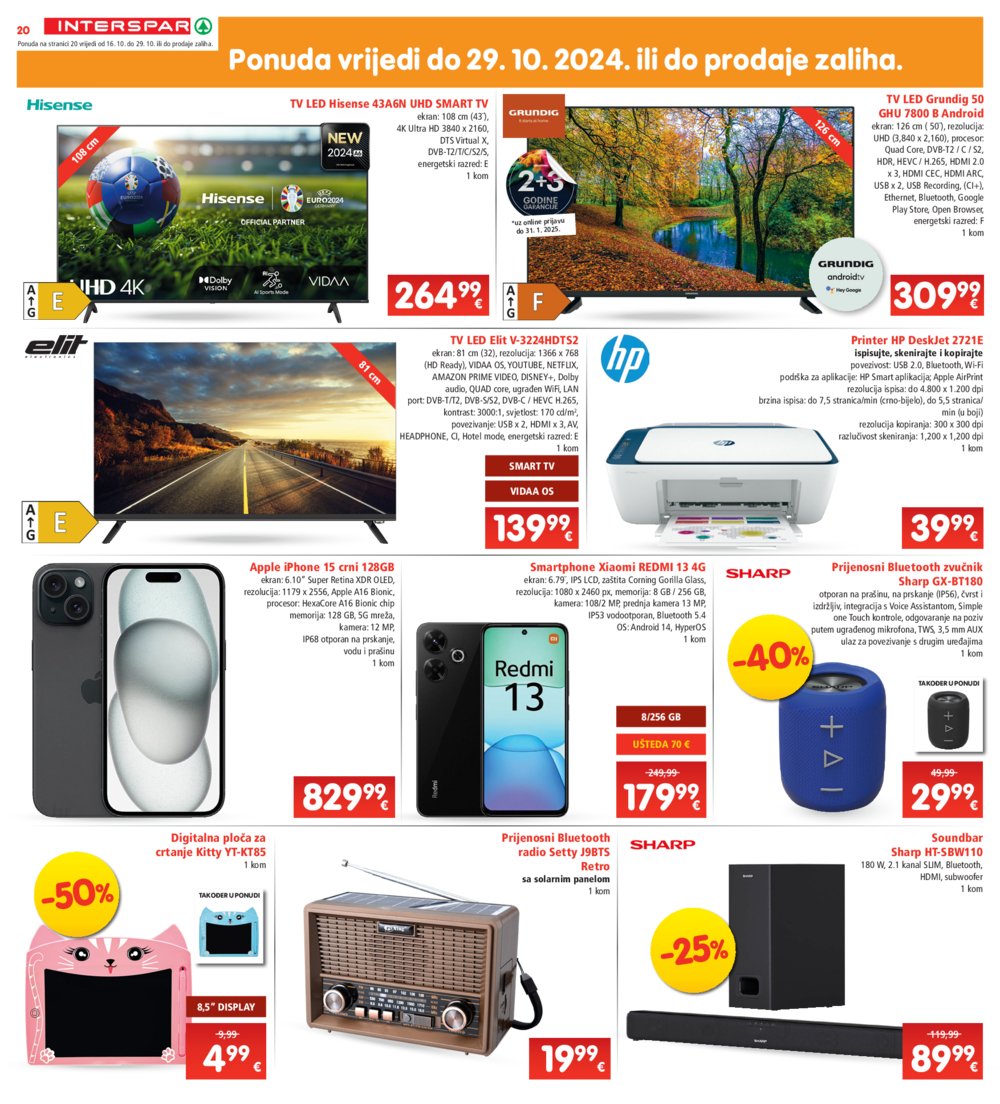 INTERSPAR katalog Akcija 16.10.-22.10.2024.