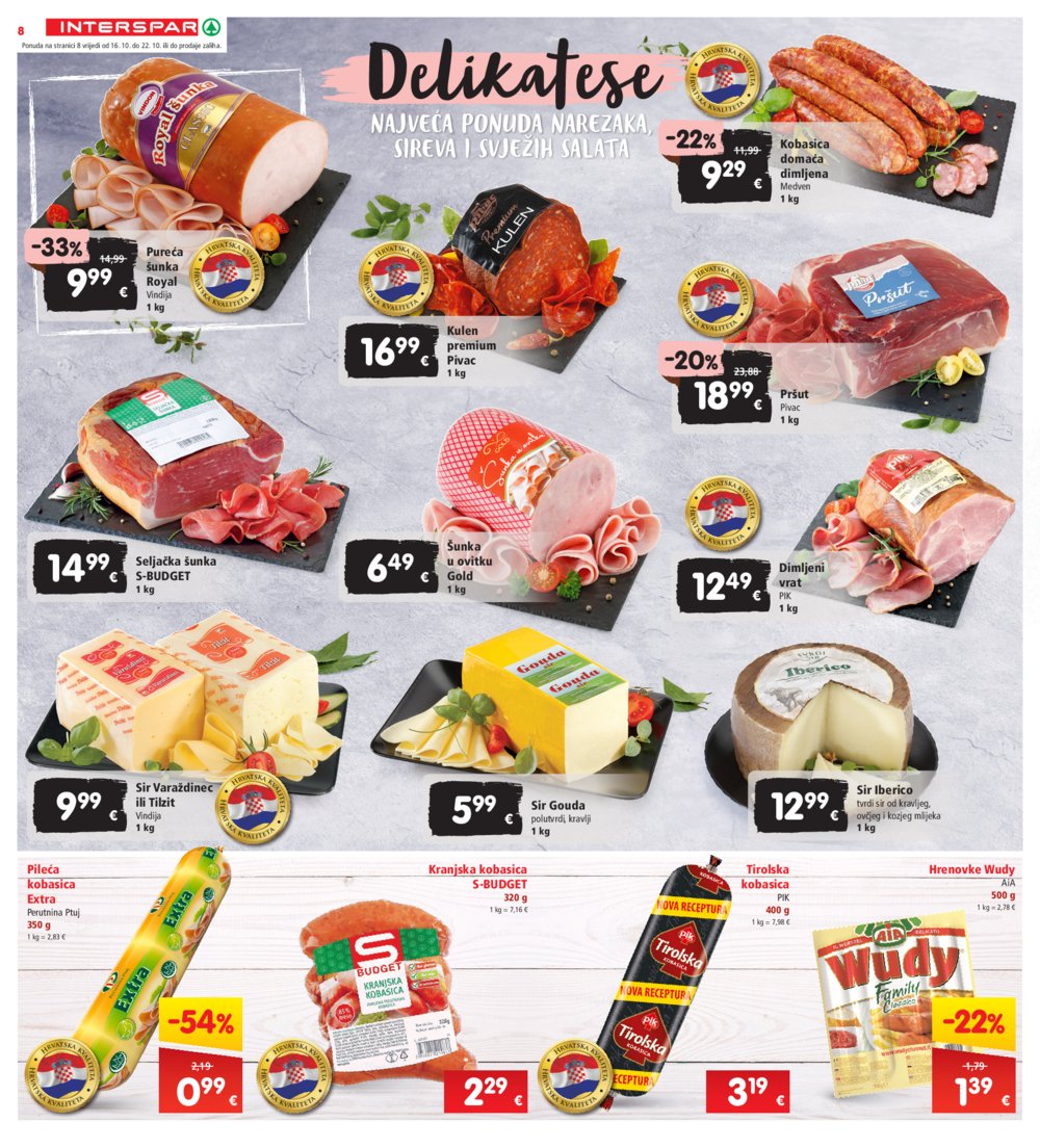 INTERSPAR katalog Akcija 16.10.-22.10.2024.