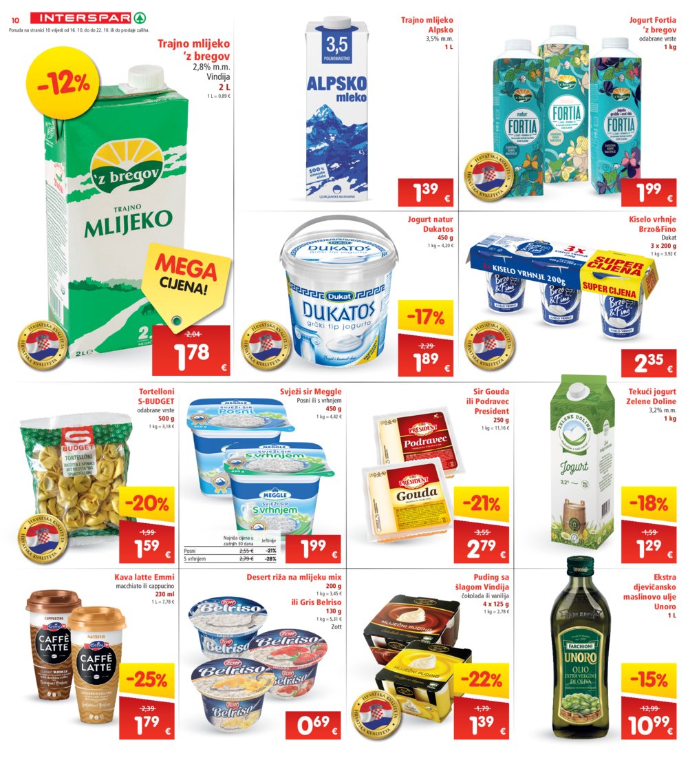 INTERSPAR katalog Akcija 16.10.-22.10.2024.