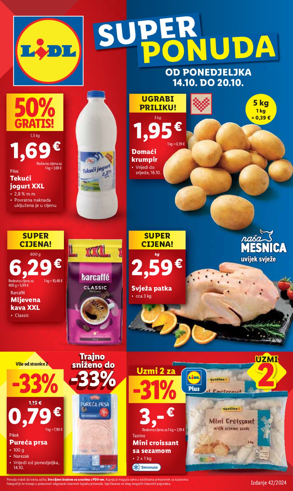 Lidl super ponuda od Ponedjeljka 14.10.-20.10.2024.