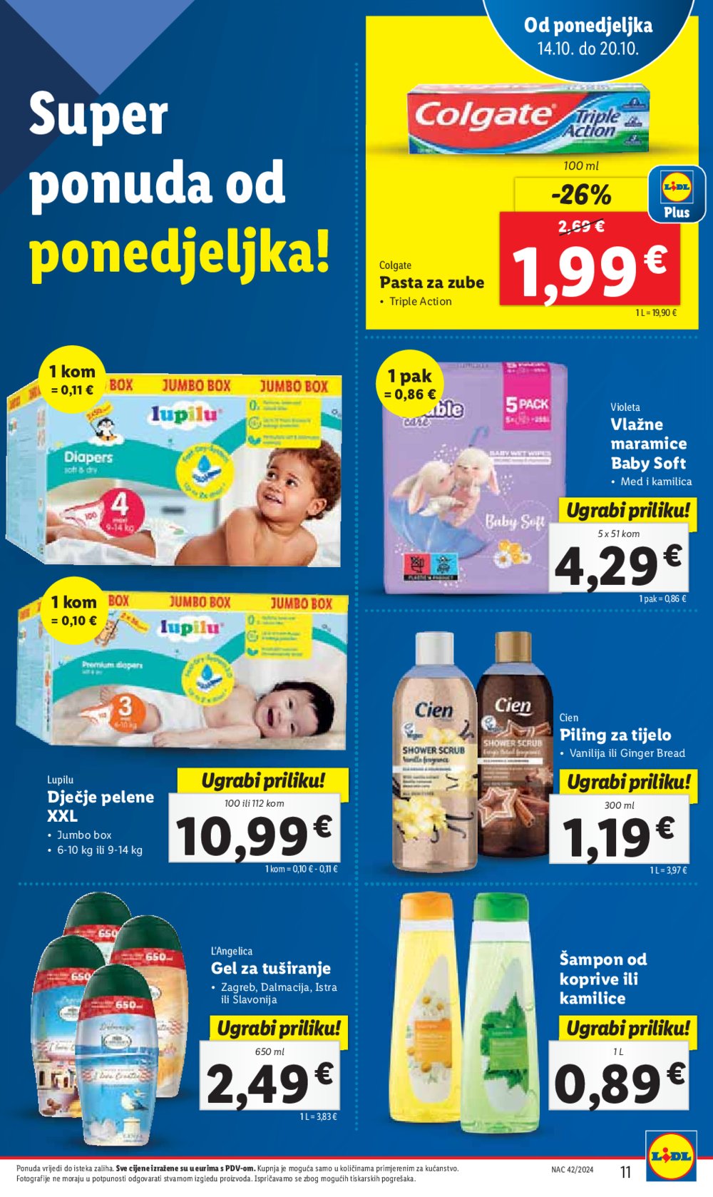 Lidl super ponuda od Ponedjeljka 14.10.-20.10.2024.