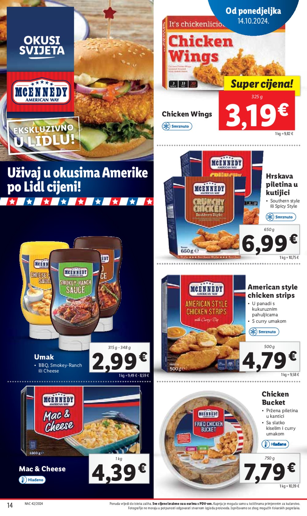 Lidl super ponuda od Ponedjeljka 14.10.-20.10.2024.