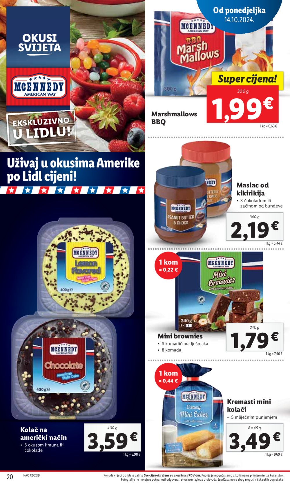 Lidl super ponuda od Ponedjeljka 14.10.-20.10.2024.