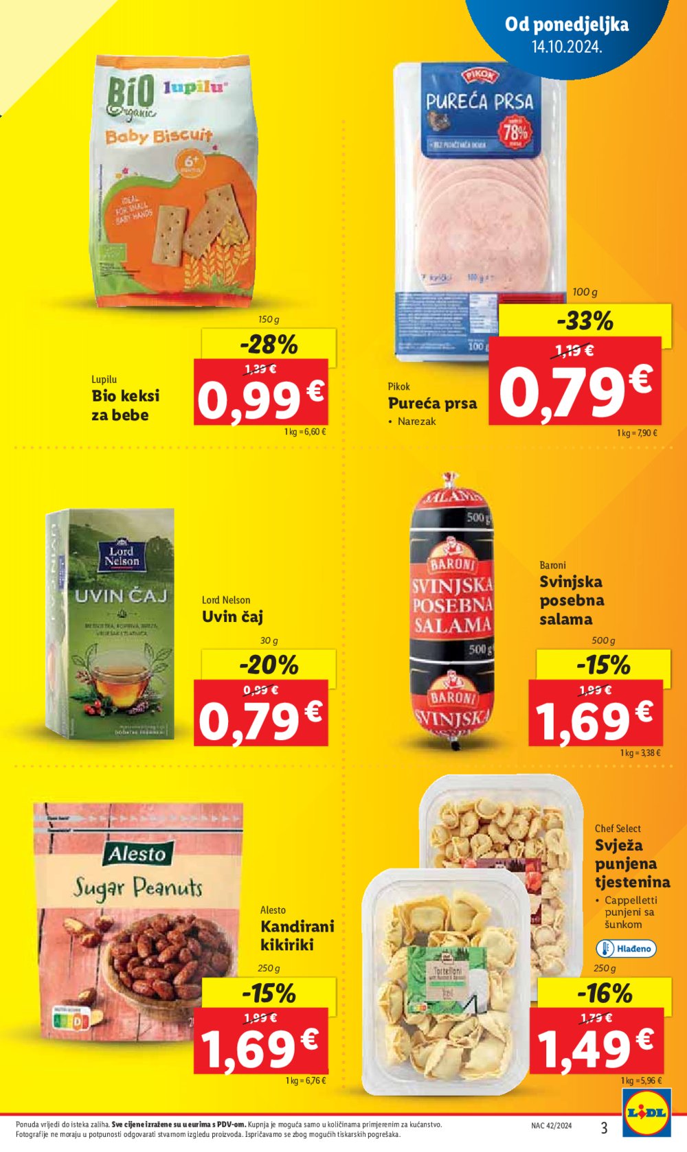 Lidl super ponuda od Ponedjeljka 14.10.-20.10.2024.