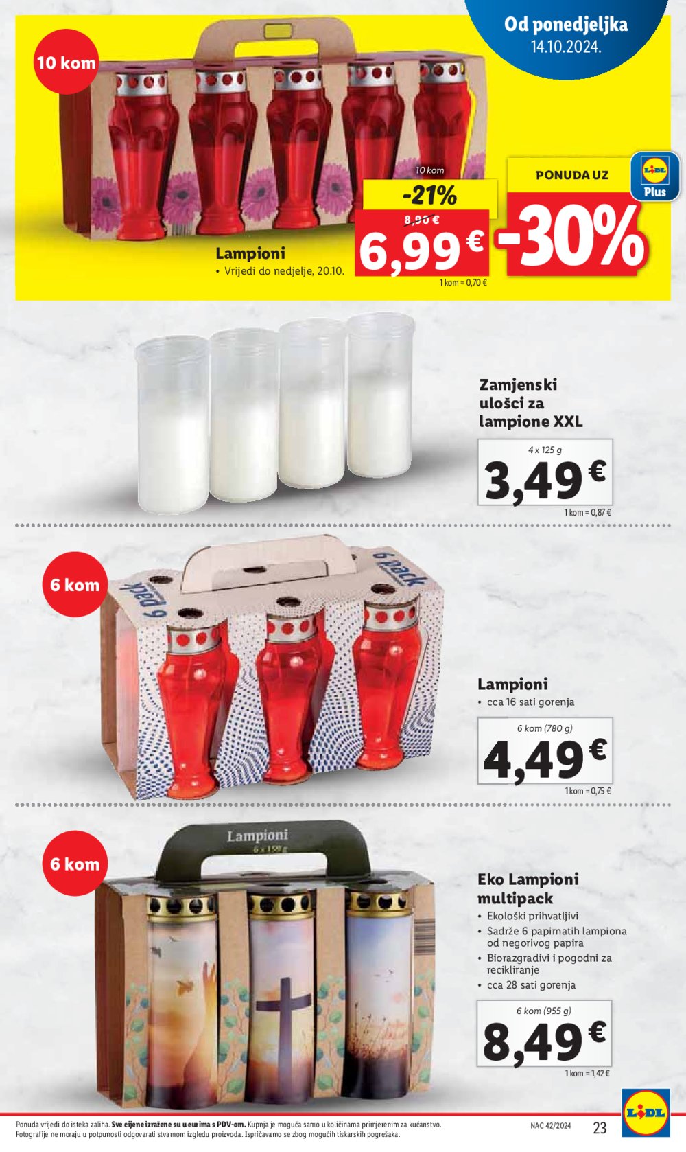 Lidl super ponuda od Ponedjeljka 14.10.-20.10.2024.