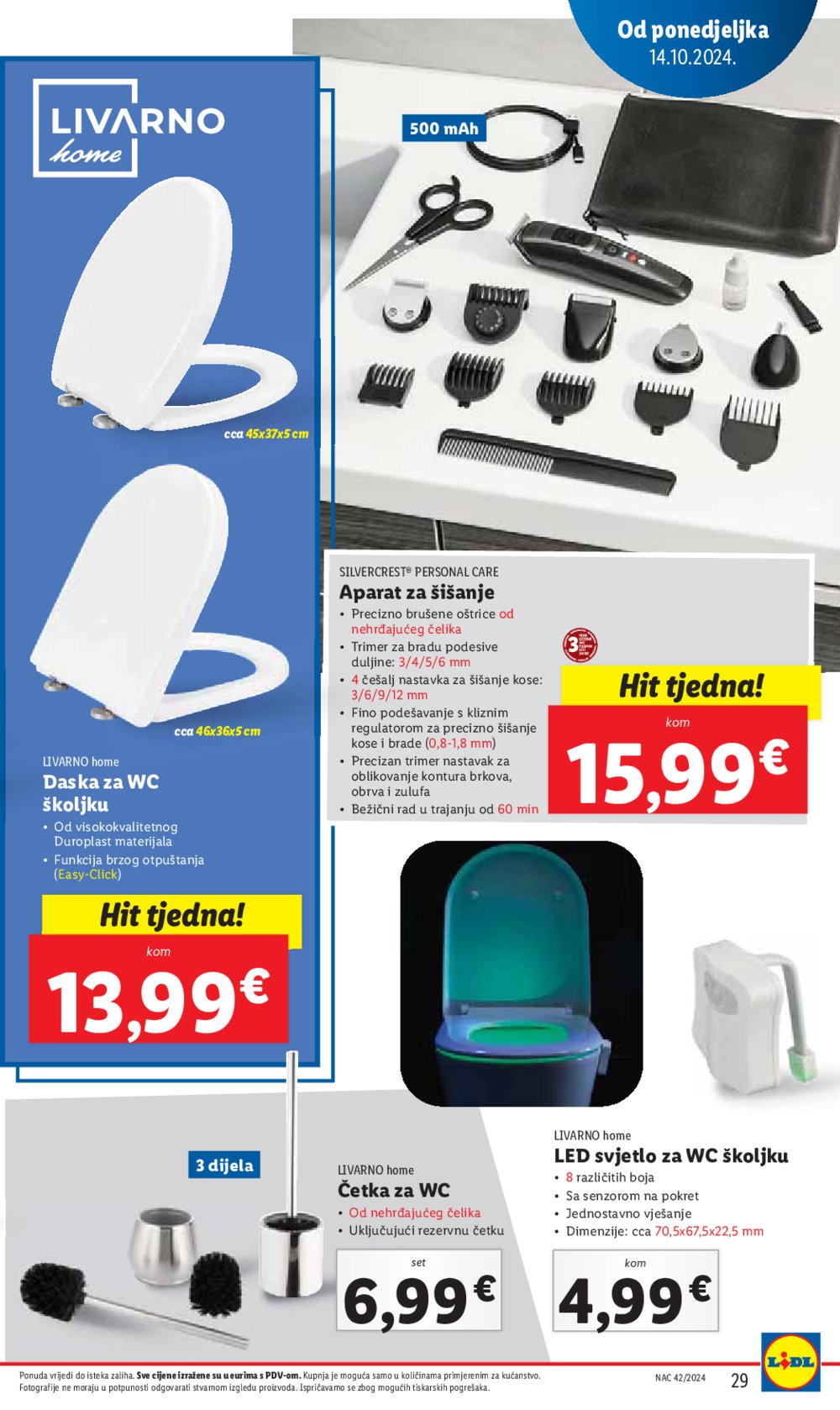 Lidl super ponuda od Ponedjeljka 14.10.-20.10.2024.