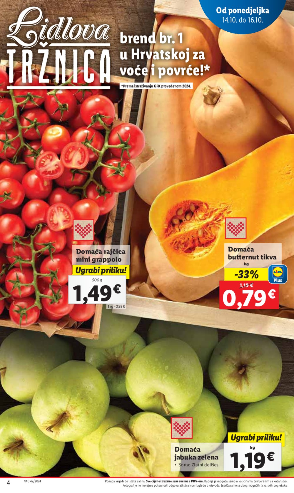 Lidl super ponuda od Ponedjeljka 14.10.-20.10.2024.