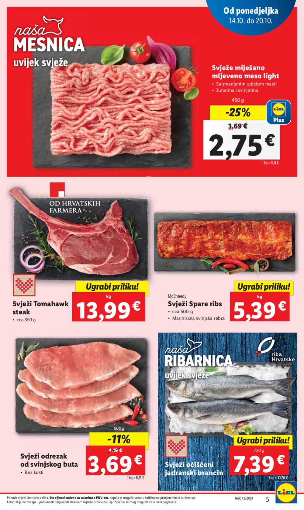 Lidl super ponuda od Ponedjeljka 14.10.-20.10.2024.