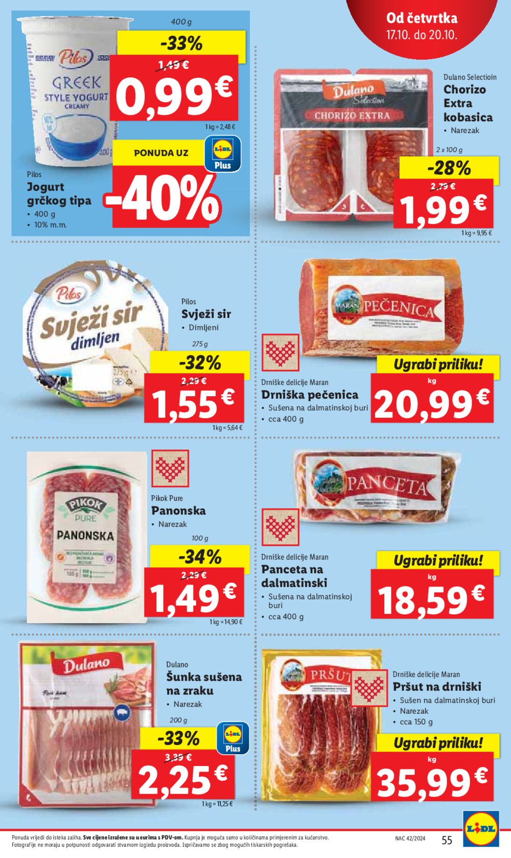 Lidl super ponuda od Ponedjeljka 14.10.-20.10.2024.