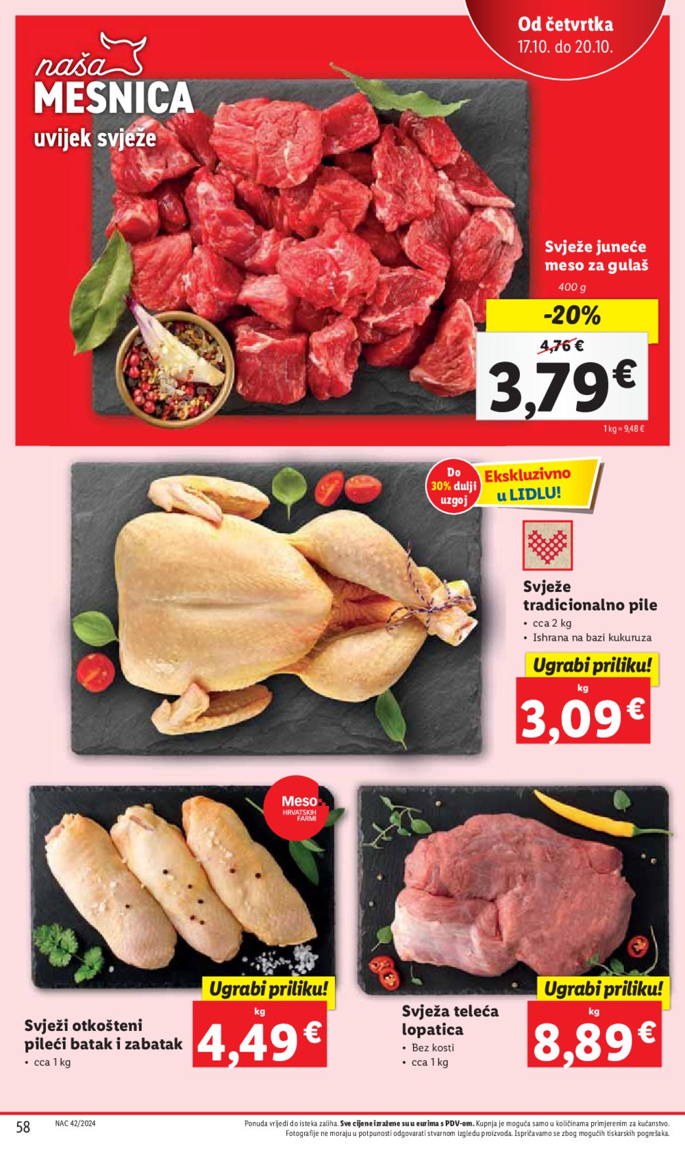 Lidl super ponuda od Ponedjeljka 14.10.-20.10.2024.