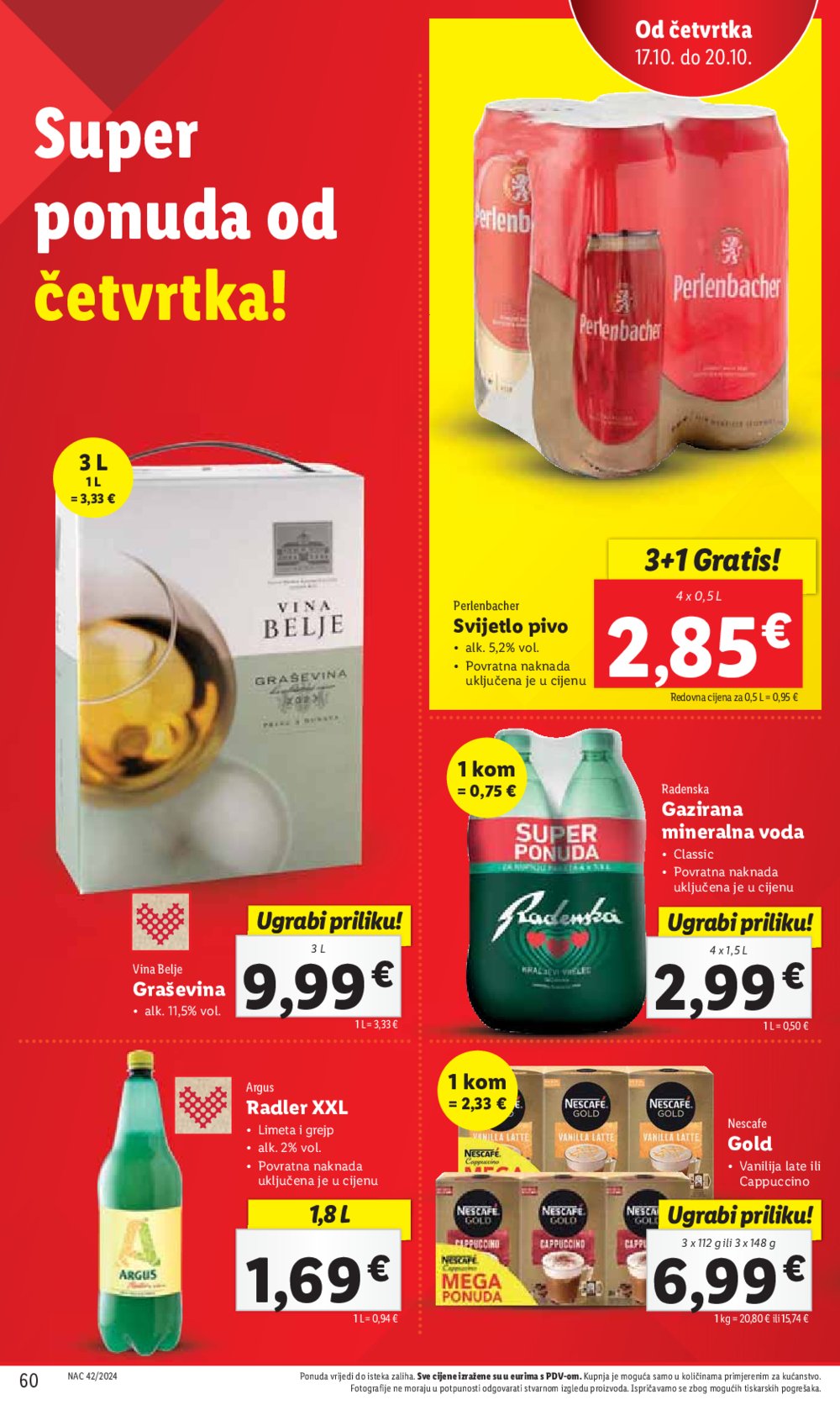 Lidl super ponuda od Ponedjeljka 14.10.-20.10.2024.