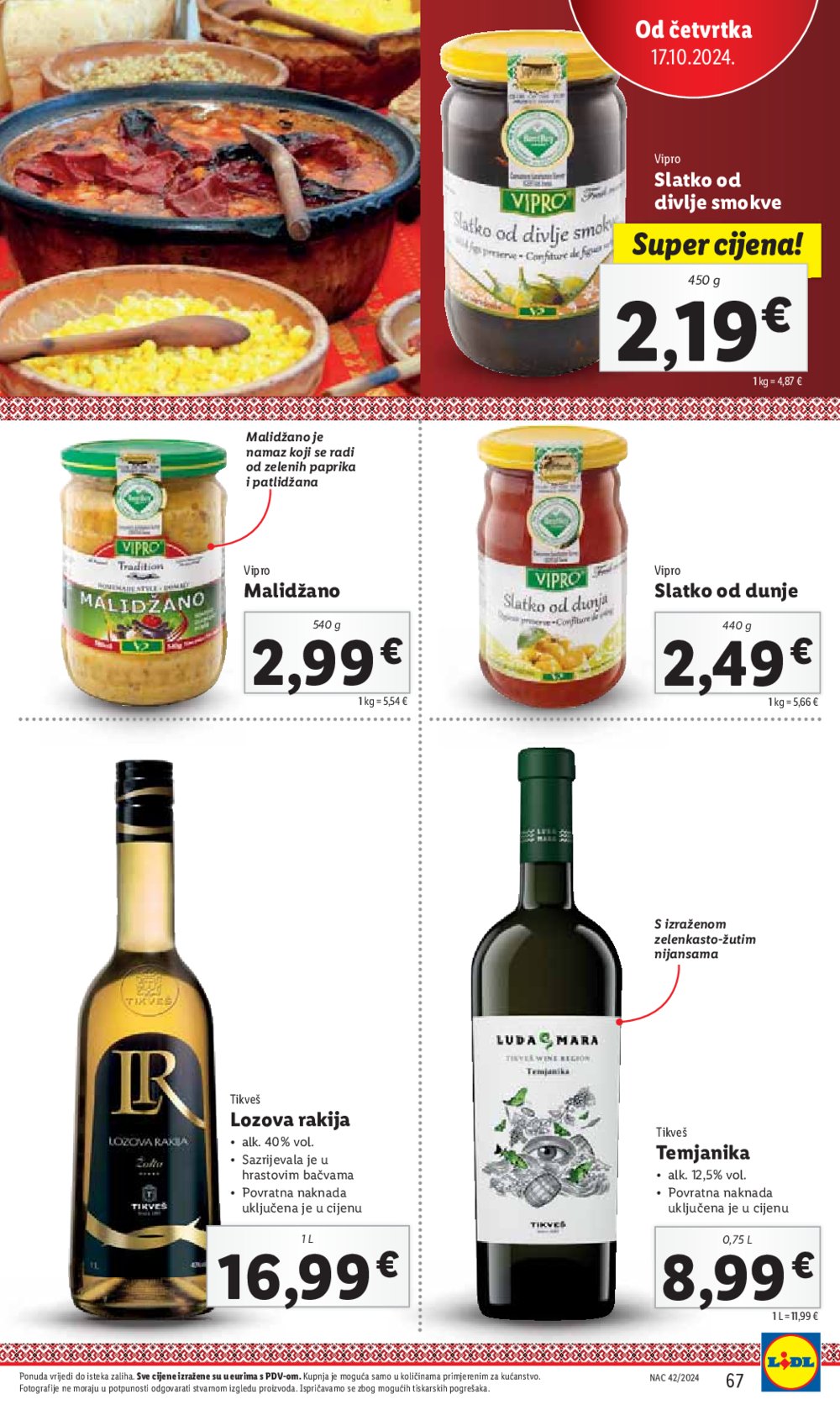 Lidl super ponuda od Ponedjeljka 14.10.-20.10.2024.