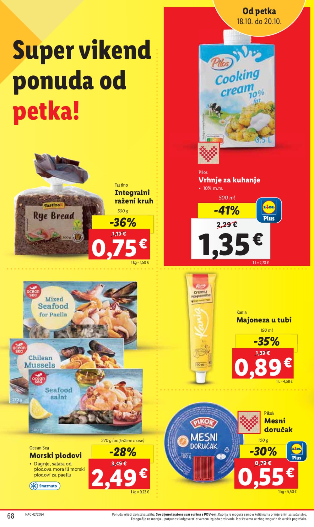 Lidl super ponuda od Ponedjeljka 14.10.-20.10.2024.