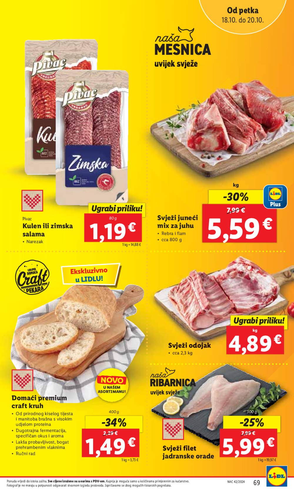 Lidl super ponuda od Ponedjeljka 14.10.-20.10.2024.