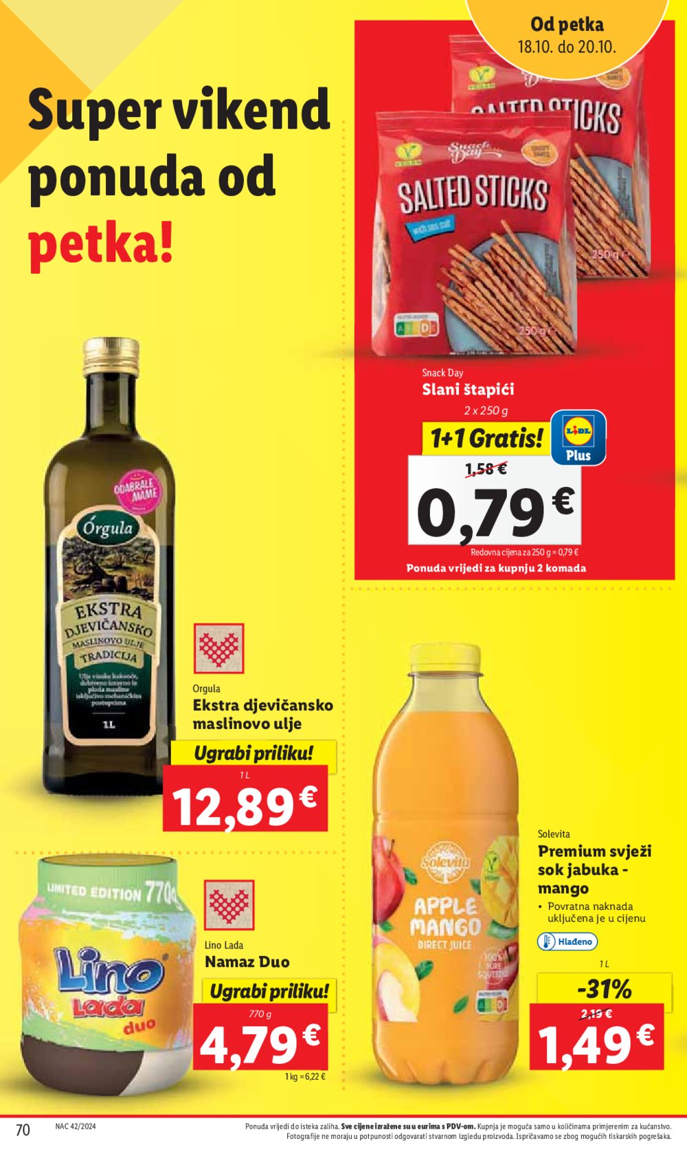 Lidl super ponuda od Ponedjeljka 14.10.-20.10.2024.